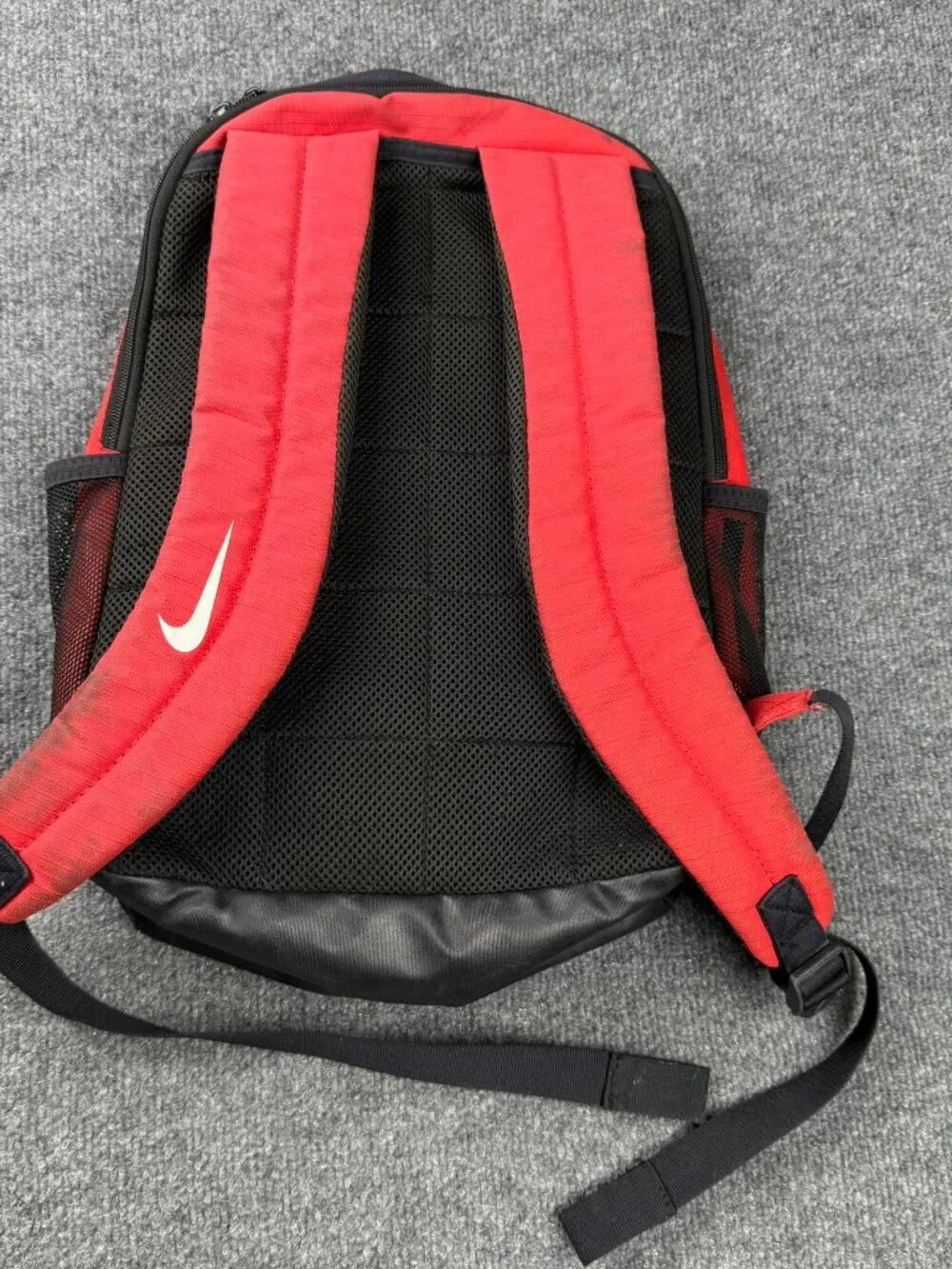 Nike Unisex Red & Black Athletic Backpack School Bag
